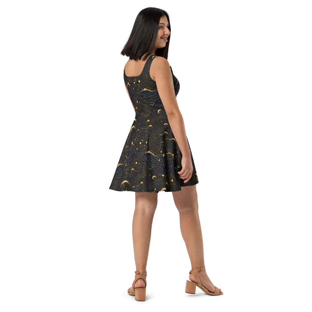 Midnight Alchemy on Skater Dress — Right