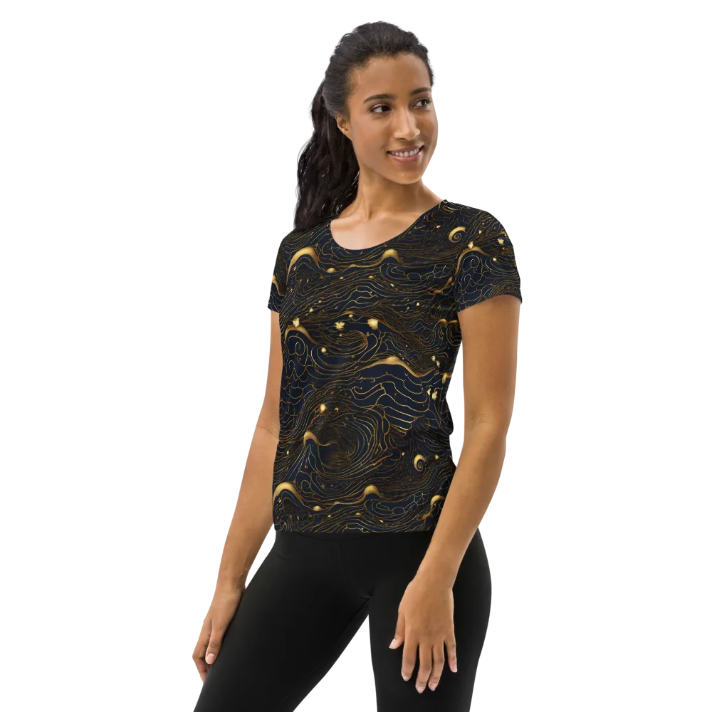 Midnight Alchemy on Women's Athletic T-Shirt — Left
