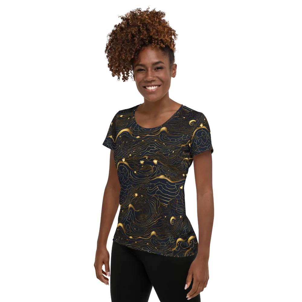 Midnight Alchemy on Women's Athletic T-Shirt — Left