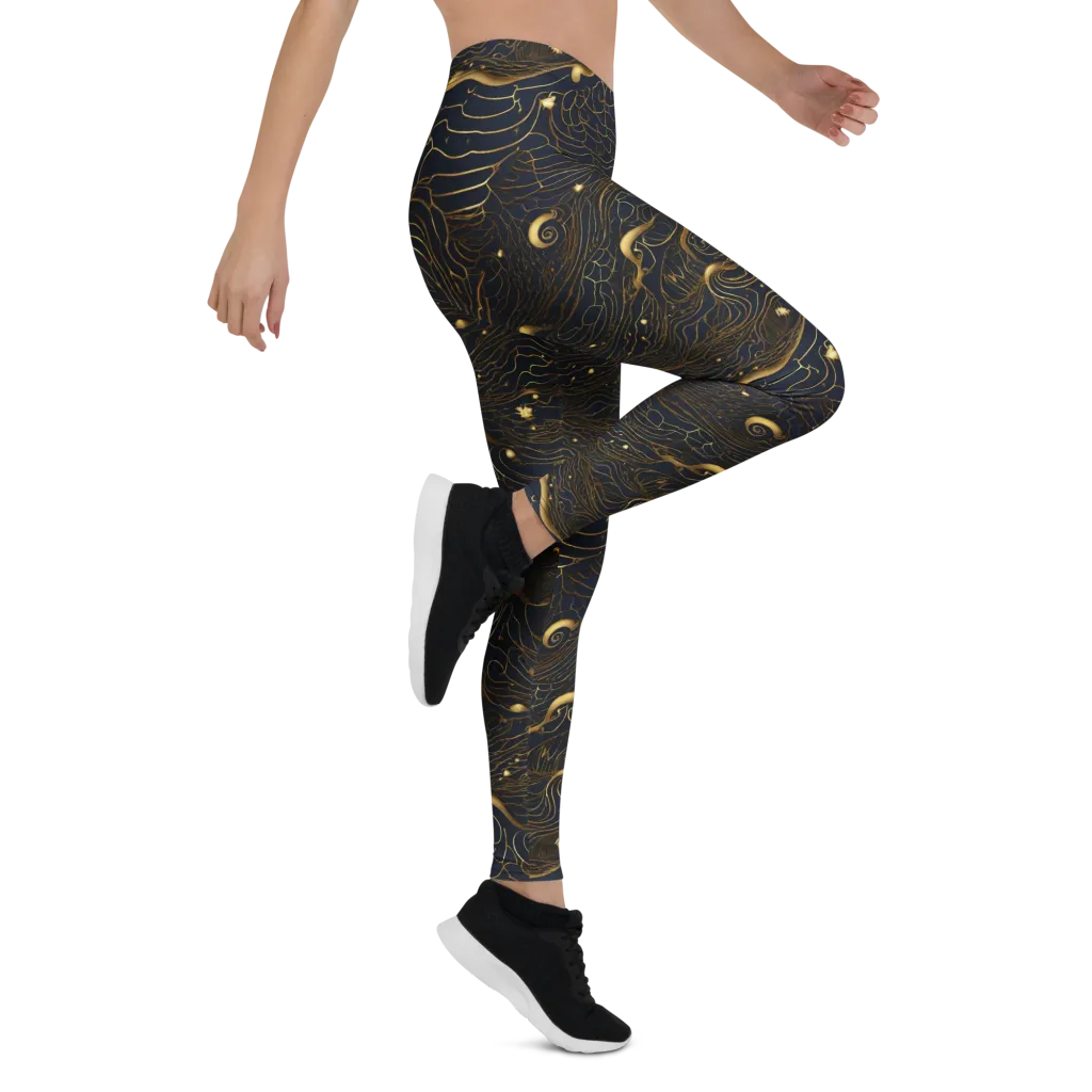 Midnight Alchemy on Leggings — Right