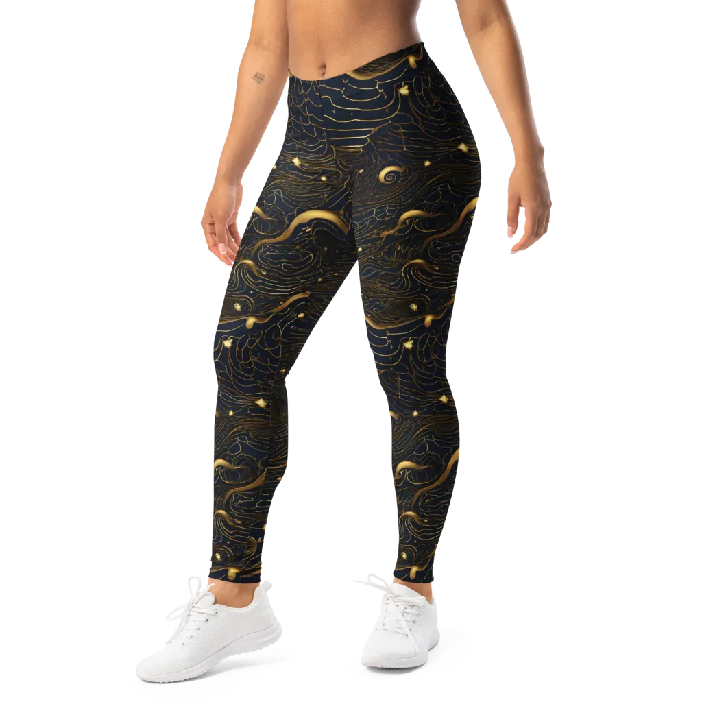 Midnight Alchemy on Leggings — Left Front