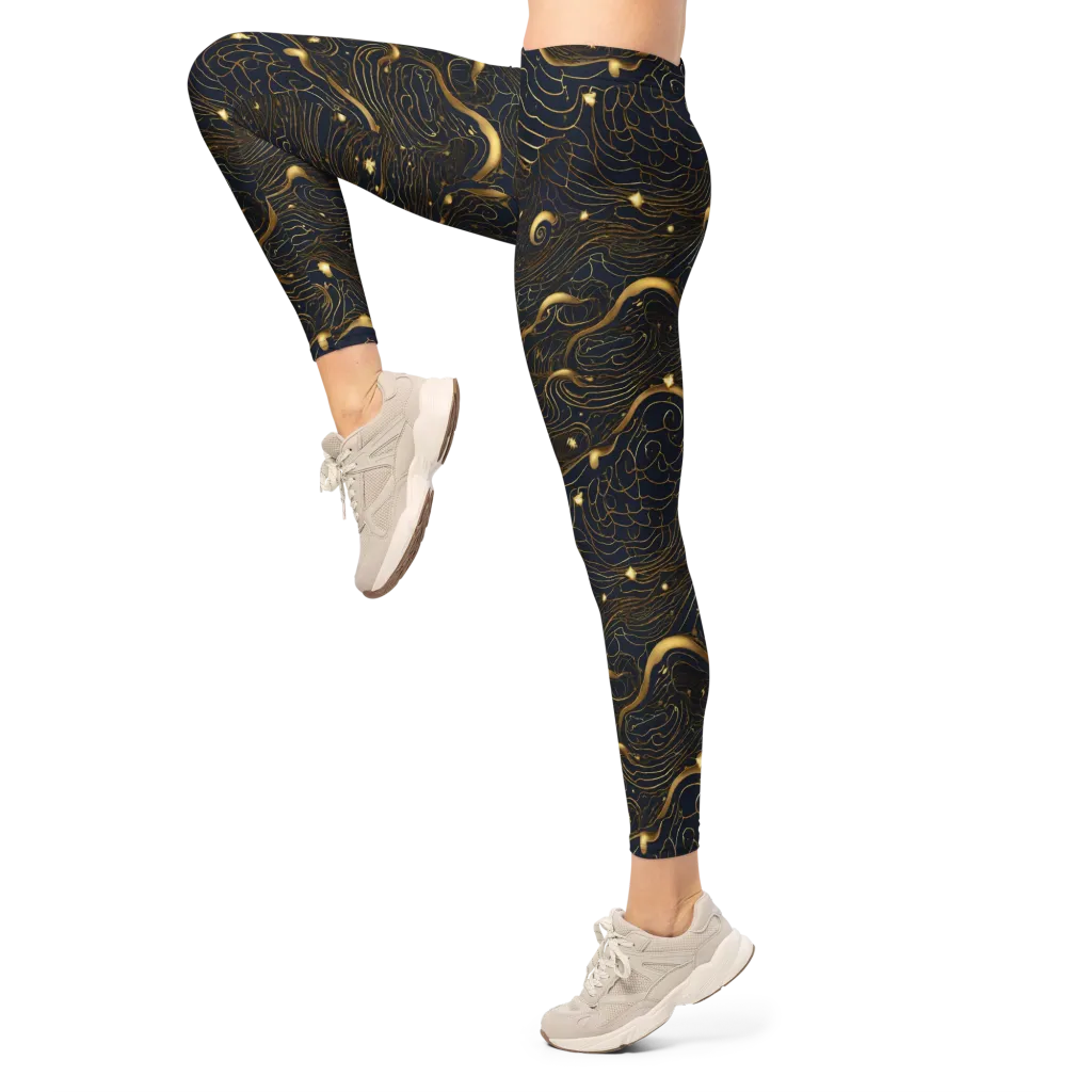Midnight Alchemy on Leggings — Left