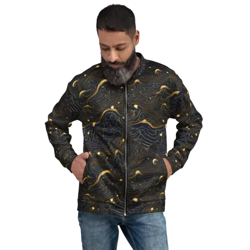 Midnight Alchemy on a Bomber Jacket