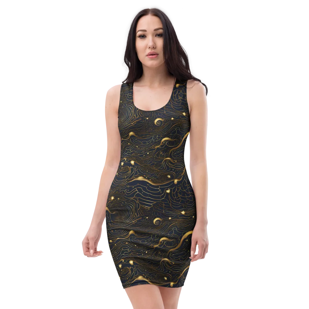 Midnight Alchemy on Bodycon Dress — Front