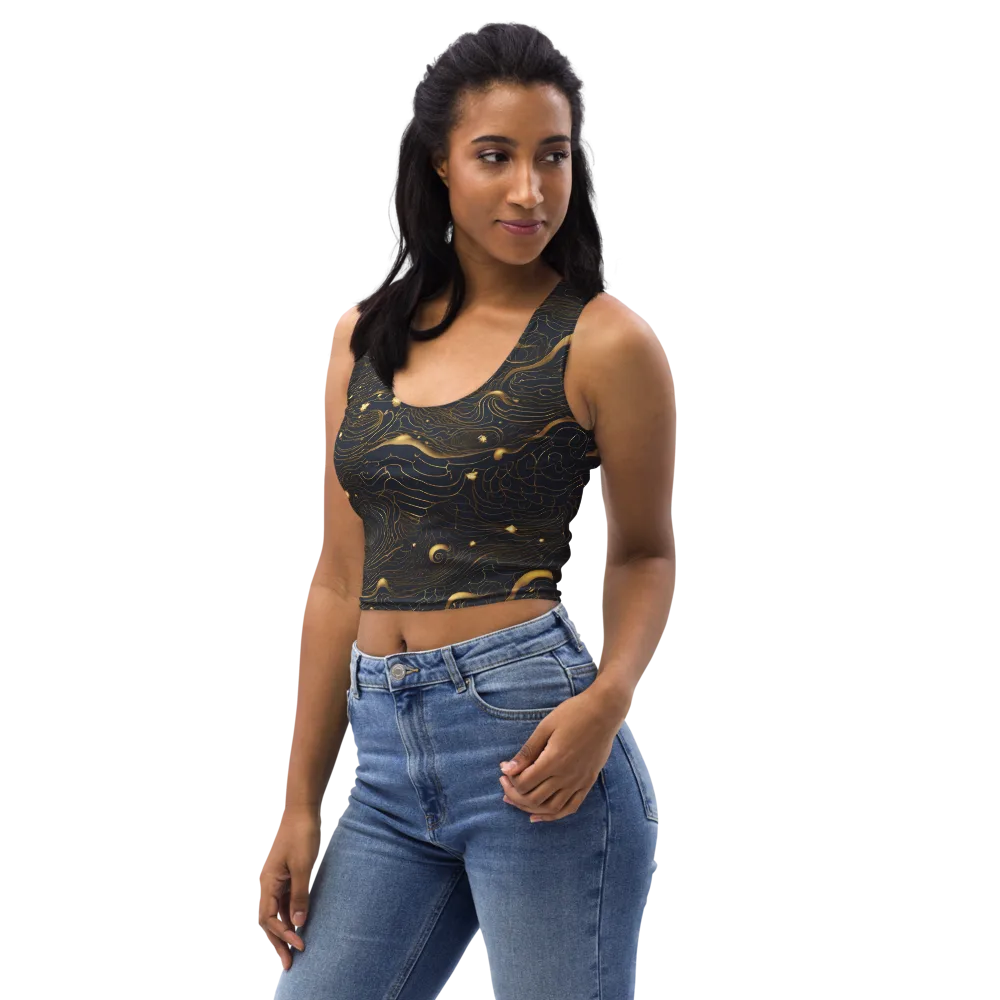 Midnight Alchemy on Crop Top — Left Front