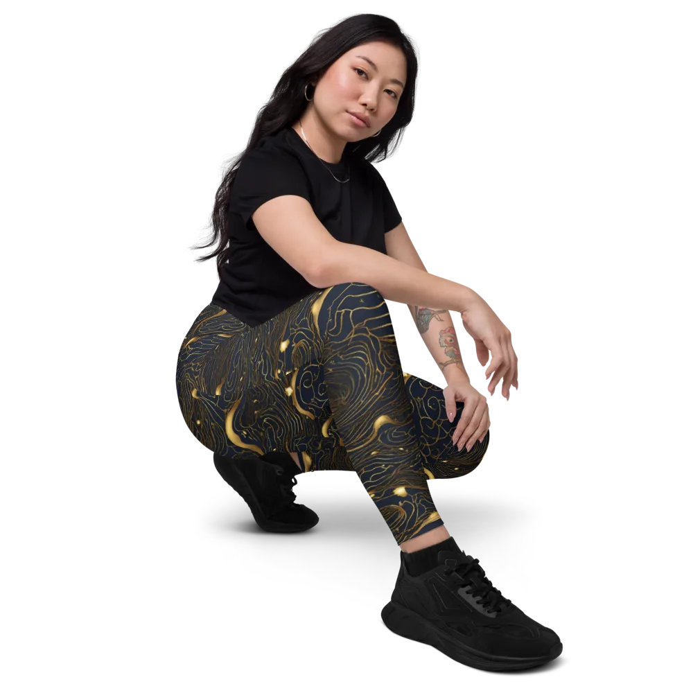 Midnight Alchemy on Leggings with Pockets — Right Front