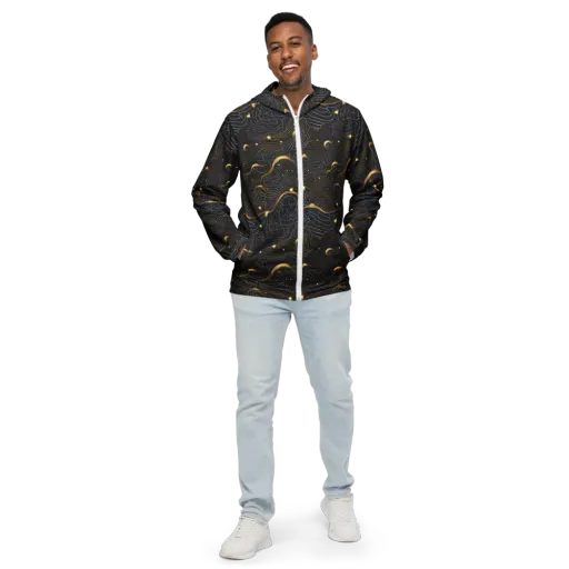 Midnight Alchemy on a Men's Windbreaker
