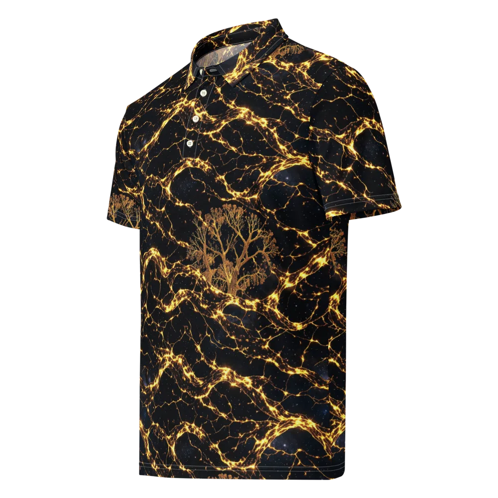 Emberwood Cosmos on Men's Slim Fit Polo Shirt — Left Front