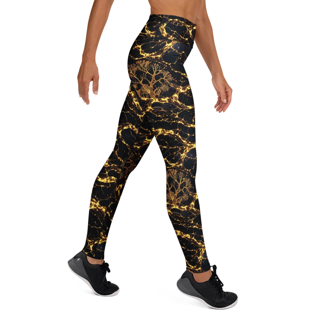 Emberwood Cosmos on Yoga Leggings — Right
