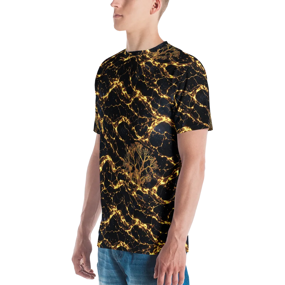 Emberwood Cosmos on Men's Crew Neck T-Shirt — Left