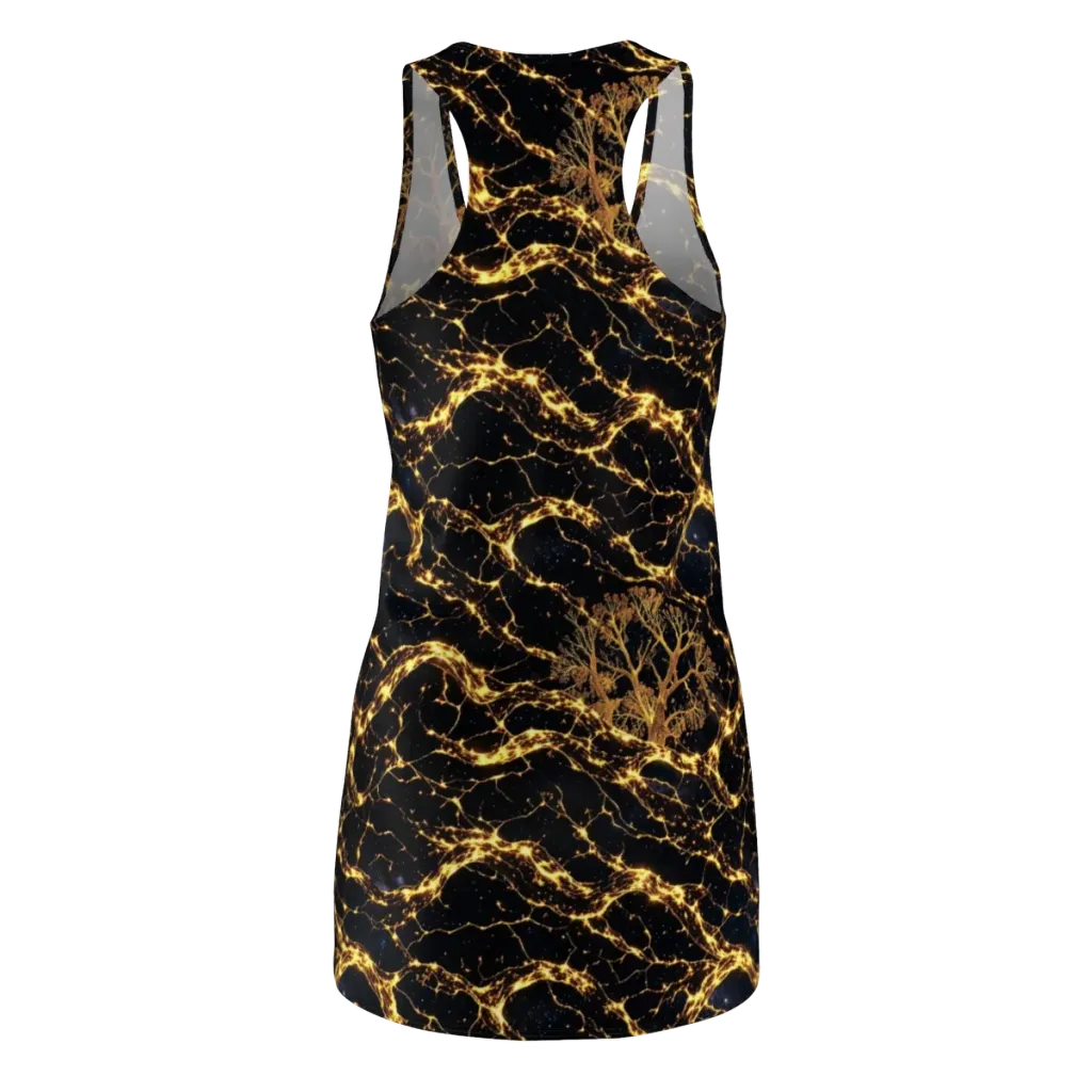 Emberwood Cosmos on Racerback Dress — Back