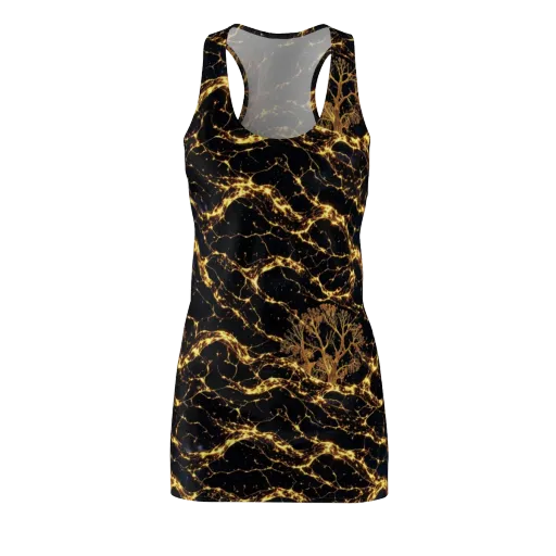 Emberwood Cosmos on a Racerback Dress