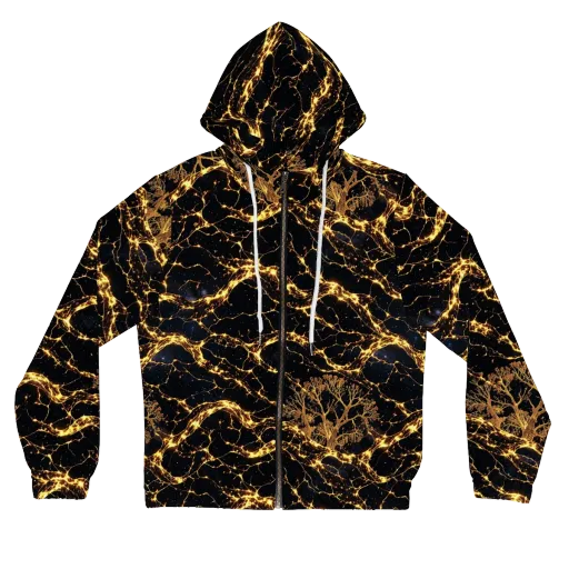 Emberwood Cosmos on a Women's Full-Zip Hoodie