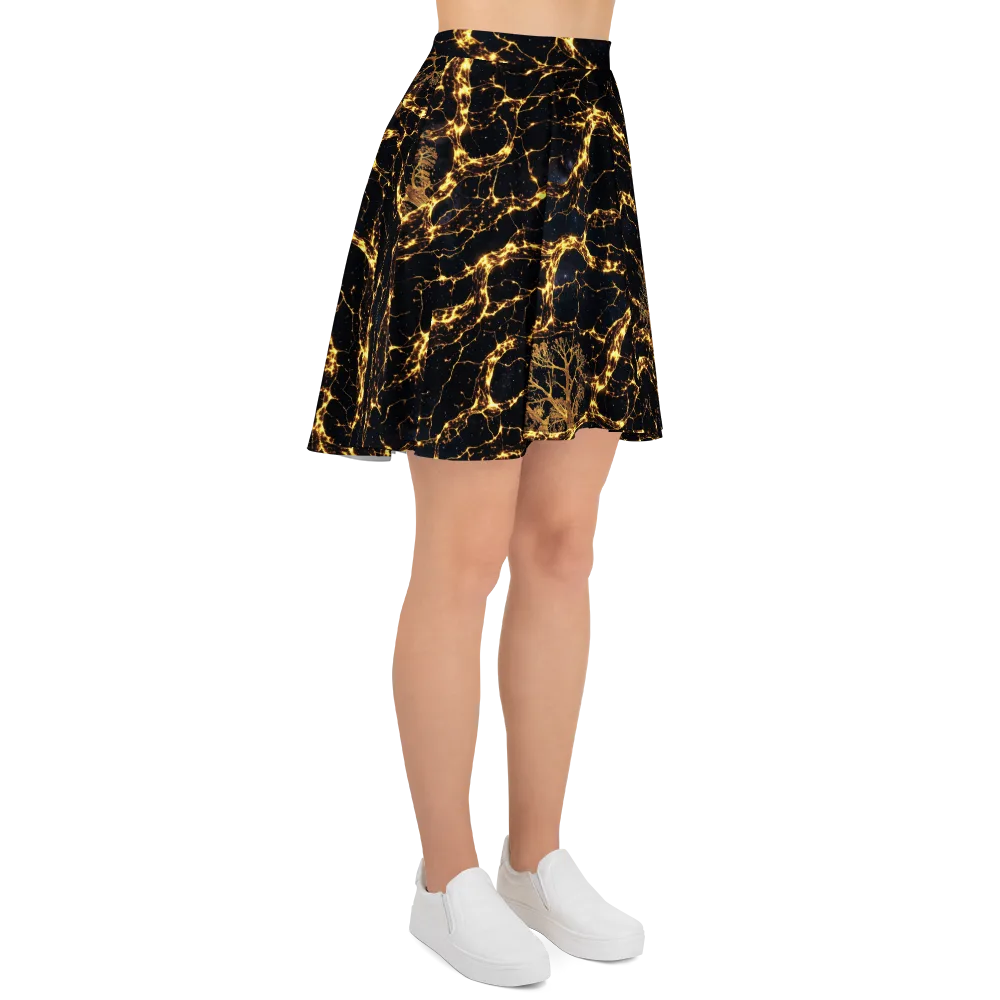 Emberwood Cosmos on Skater Skirt — Right
