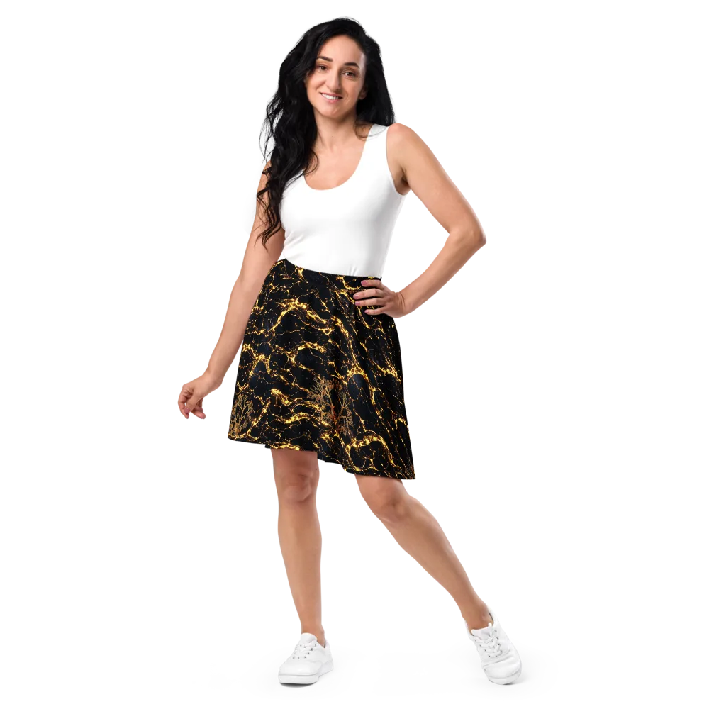 Emberwood Cosmos on Skater Skirt — Front