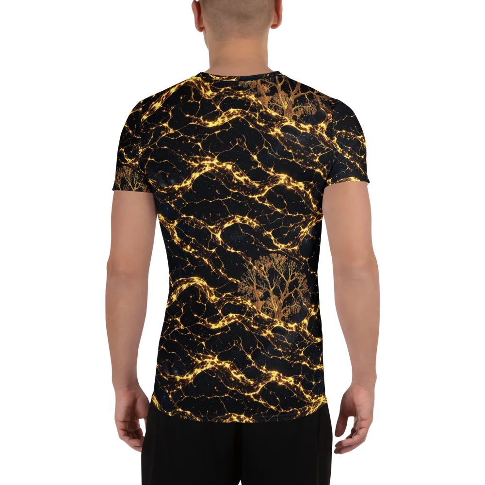 Emberwood Cosmos on Men's Athletic T-Shirt — Back