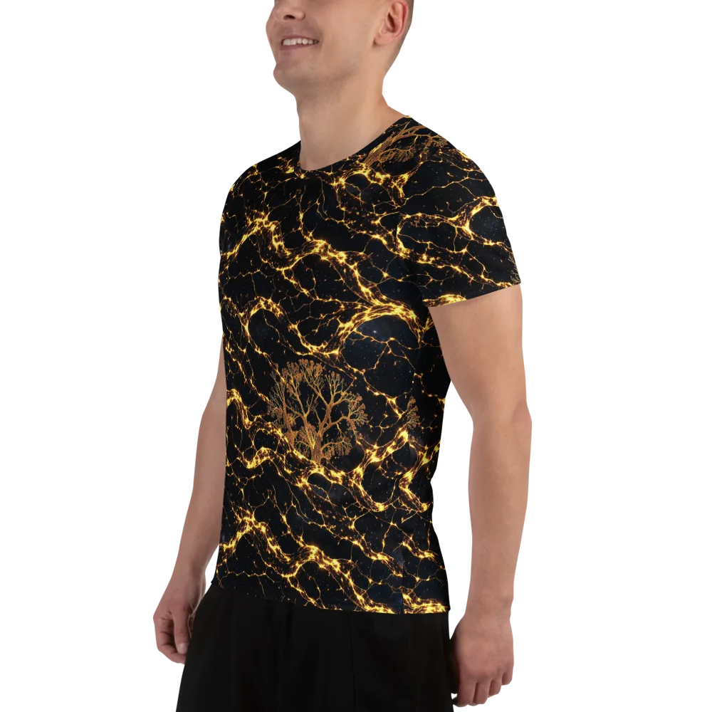 Emberwood Cosmos on Men's Athletic T-Shirt — Left