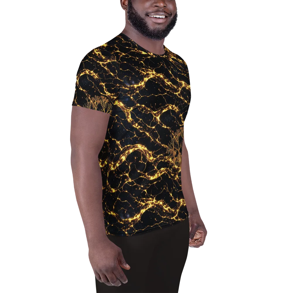 Emberwood Cosmos on Men's Athletic T-Shirt — Right
