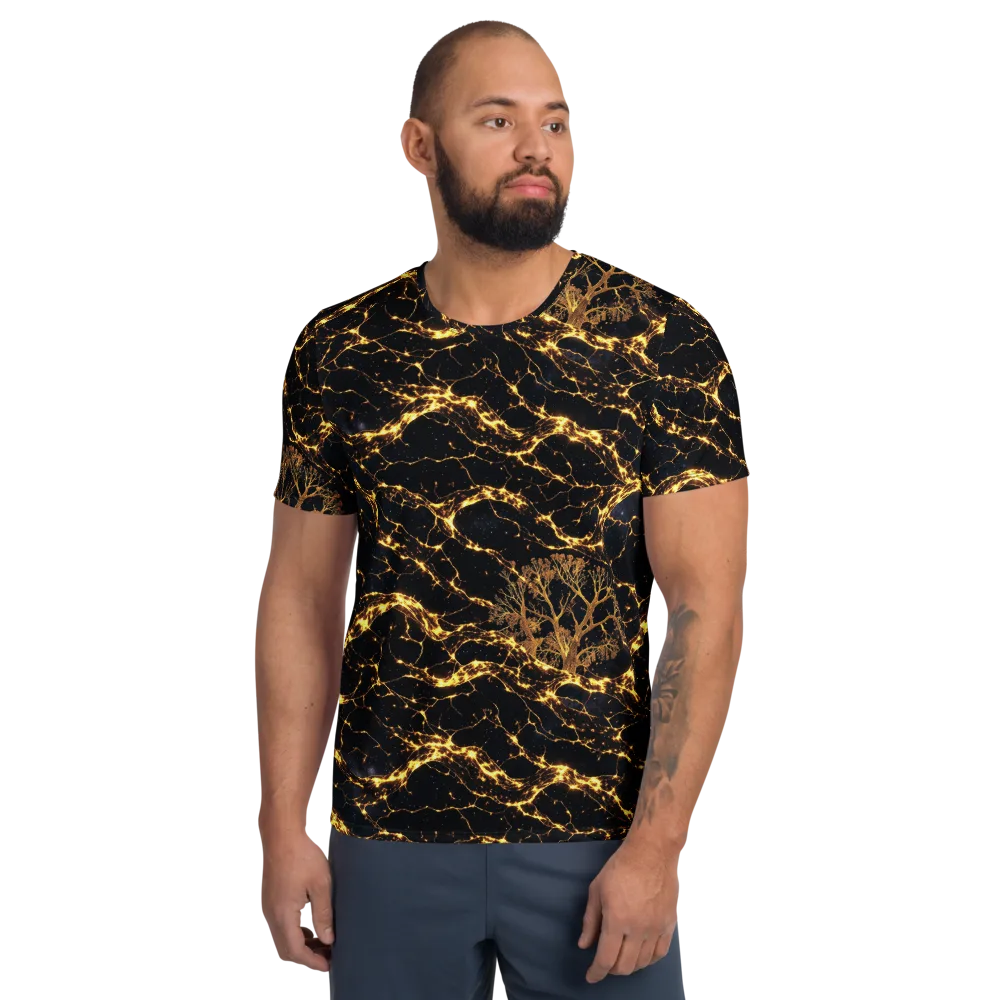 Emberwood Cosmos on Men's Athletic T-Shirt — Front