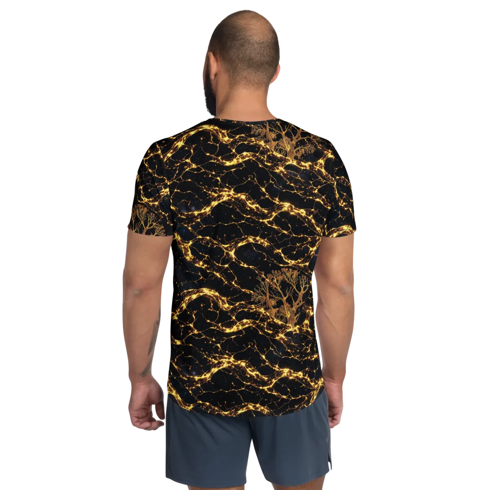 Emberwood Cosmos on Men's Athletic T-Shirt — Back