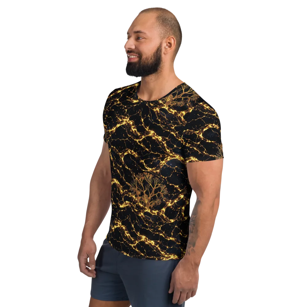 Emberwood Cosmos on Men's Athletic T-Shirt — Left