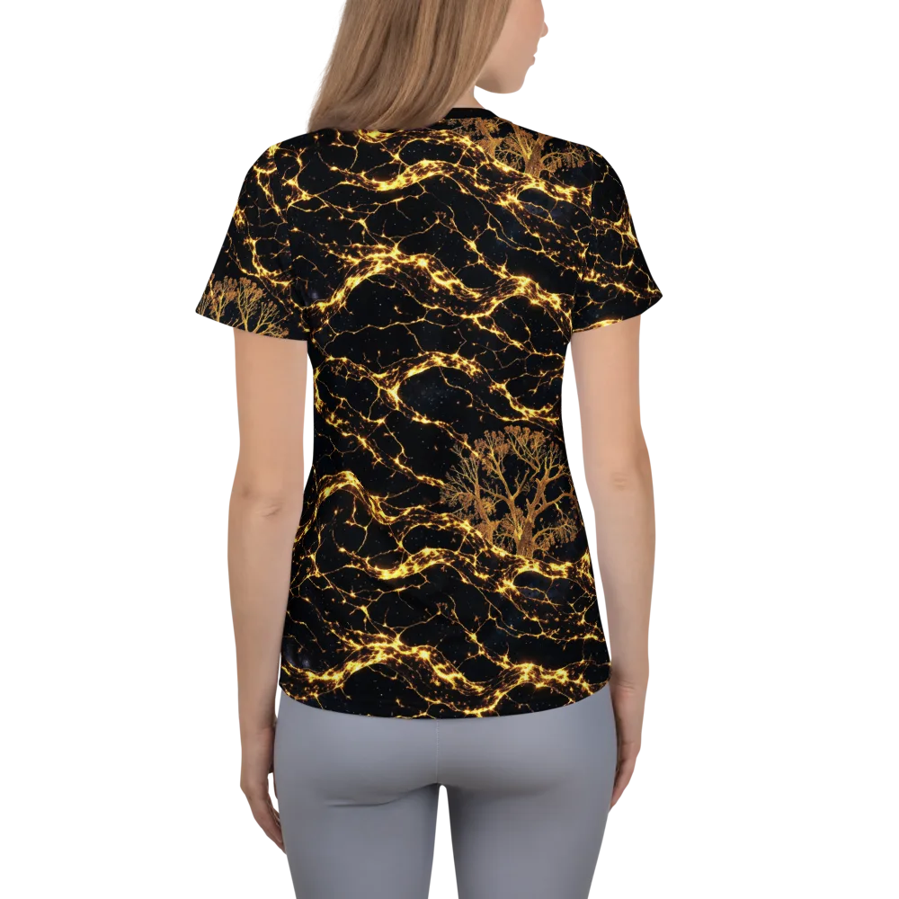 Emberwood Cosmos on Women's Athletic T-Shirt — Back