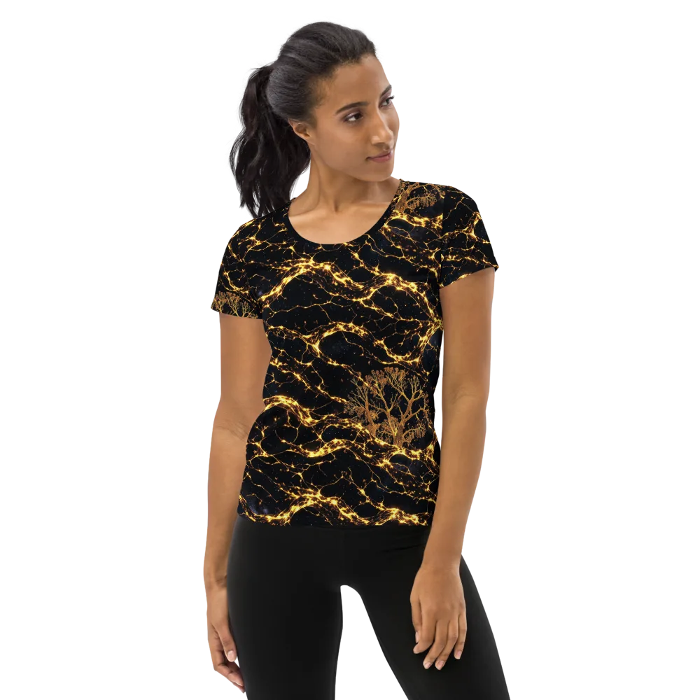 Emberwood Cosmos on Women's Athletic T-Shirt — Front