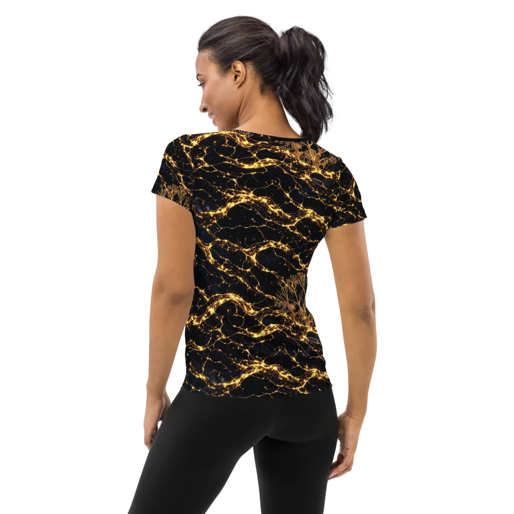 Emberwood Cosmos on Women's Athletic T-Shirt — Back