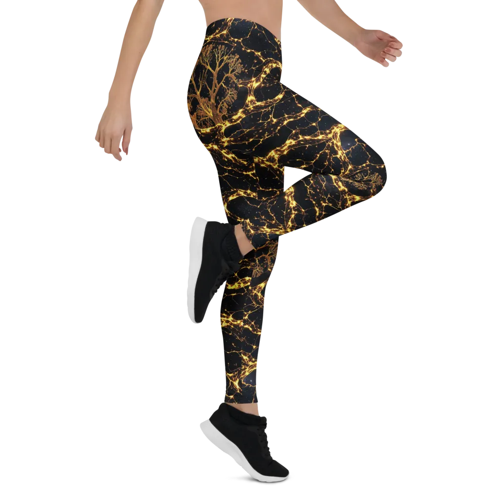 Emberwood Cosmos on Leggings — Right