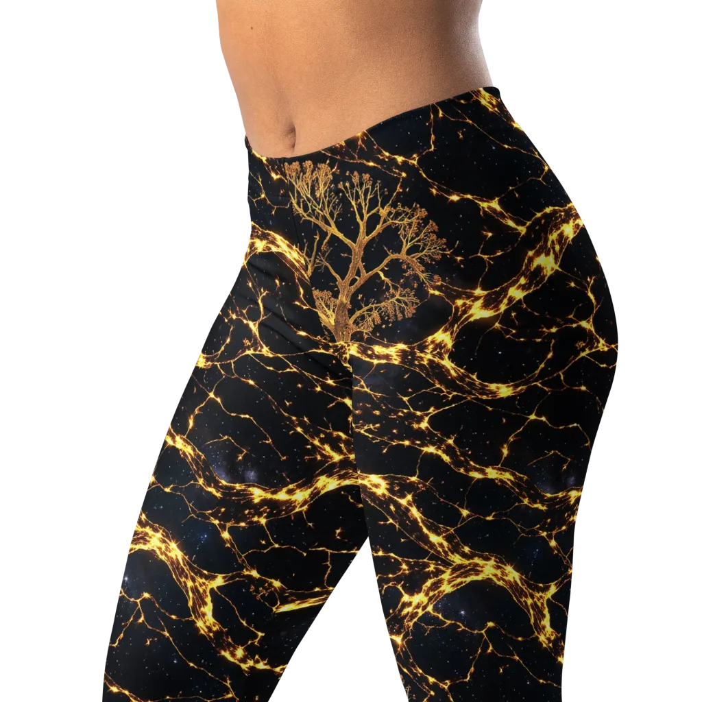 Emberwood Cosmos on Leggings — Left Front