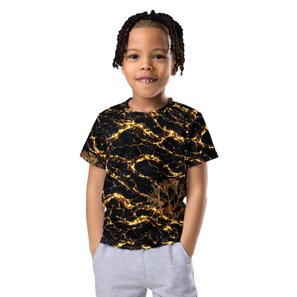 Emberwood Cosmos on Kids Crew Neck T-Shirt — Front