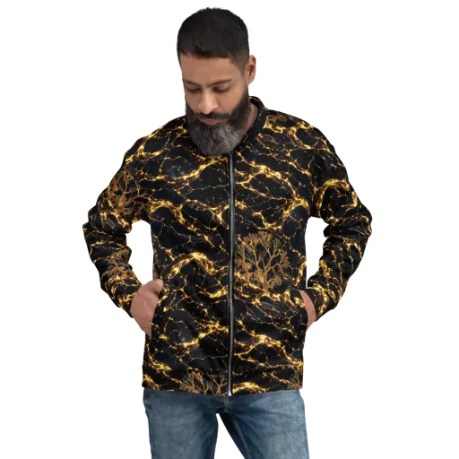 Emberwood Cosmos on a Bomber Jacket