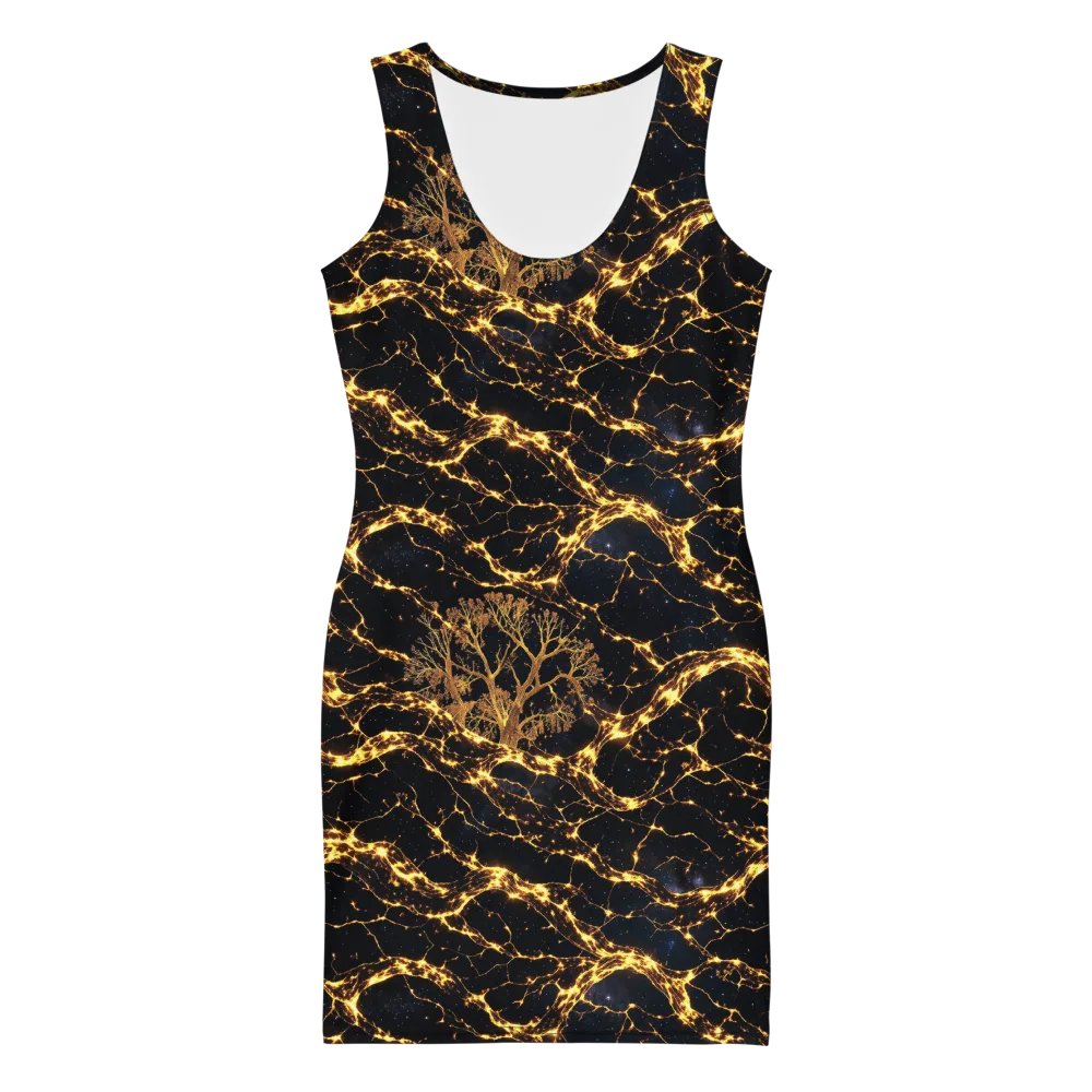 Emberwood Cosmos on Bodycon Dress — Front