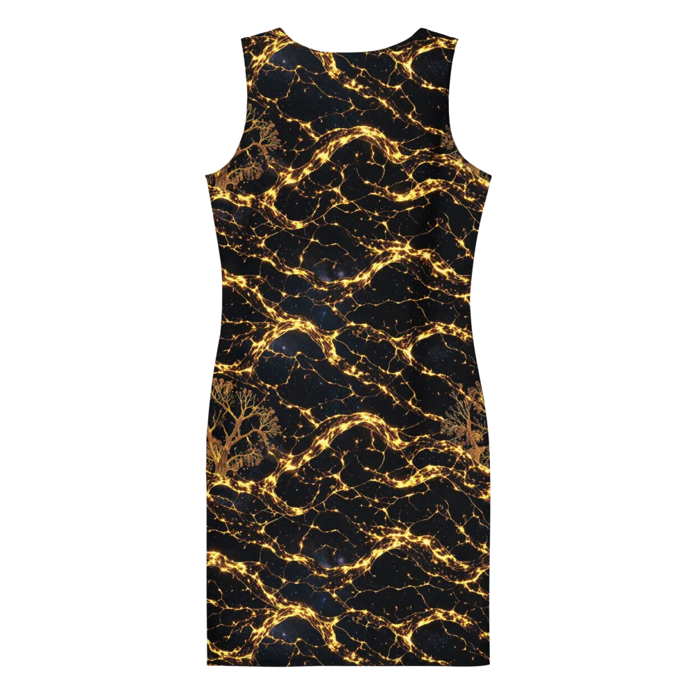 Emberwood Cosmos on Bodycon Dress — Back