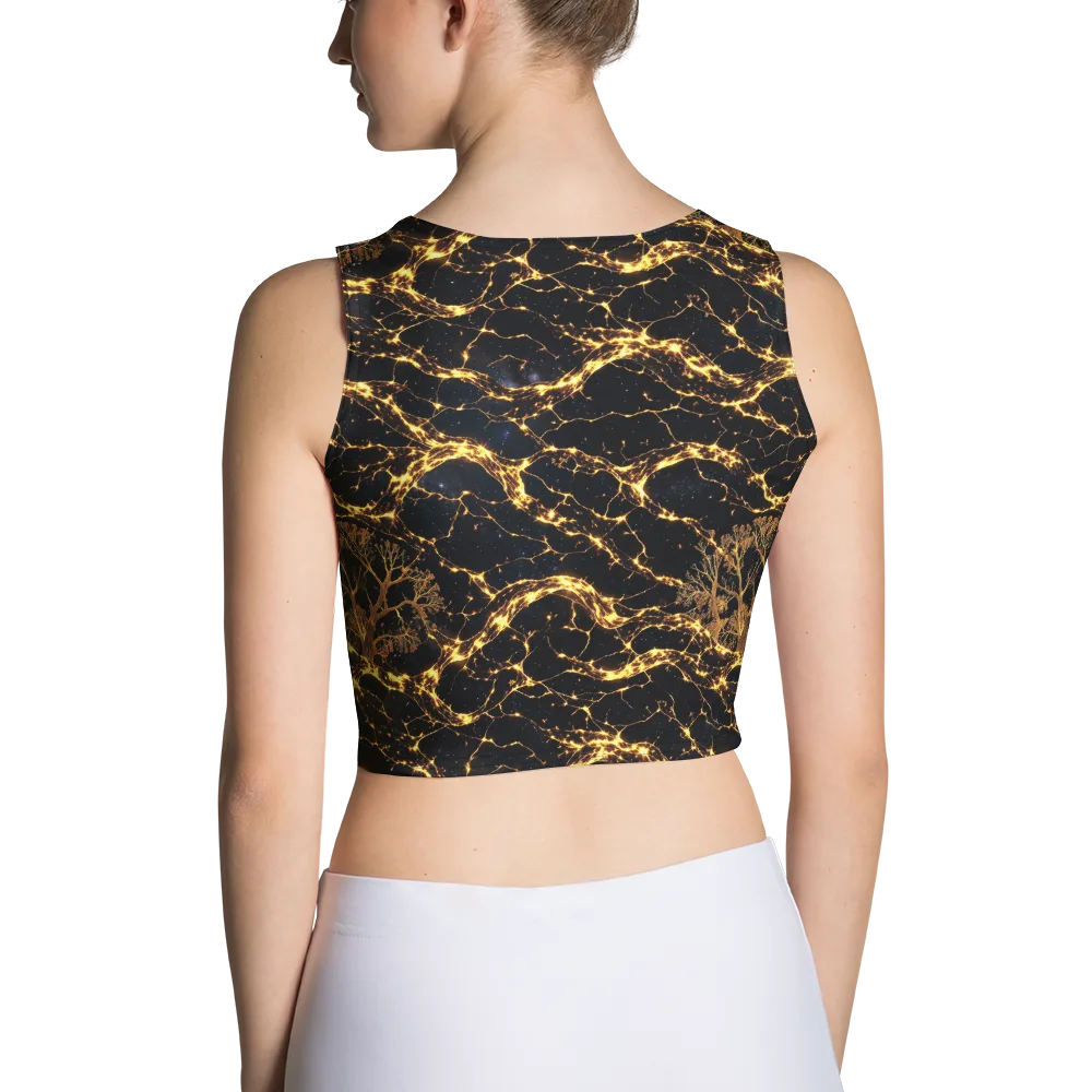 Emberwood Cosmos on Crop Top — Back