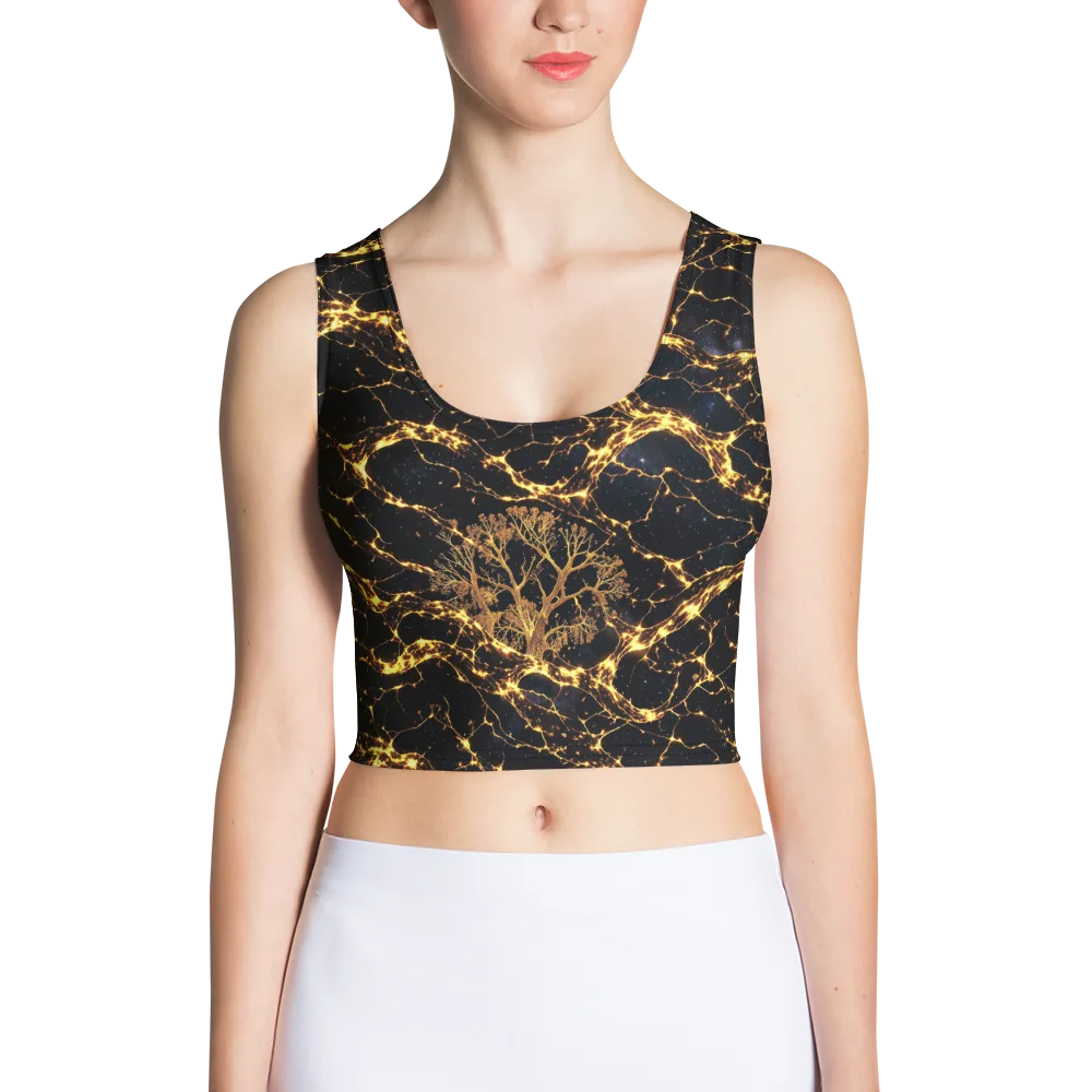 Emberwood Cosmos on Crop Top — Front