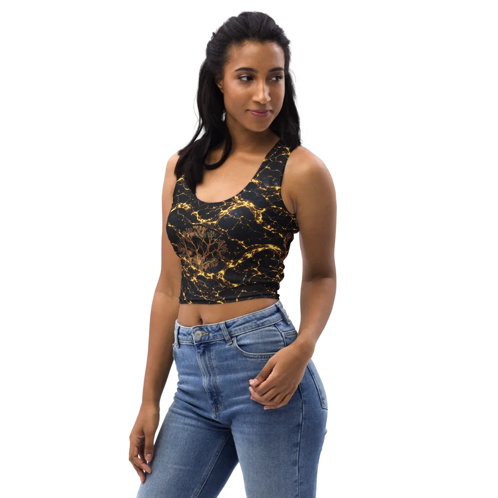 Emberwood Cosmos on Crop Top — Left Front