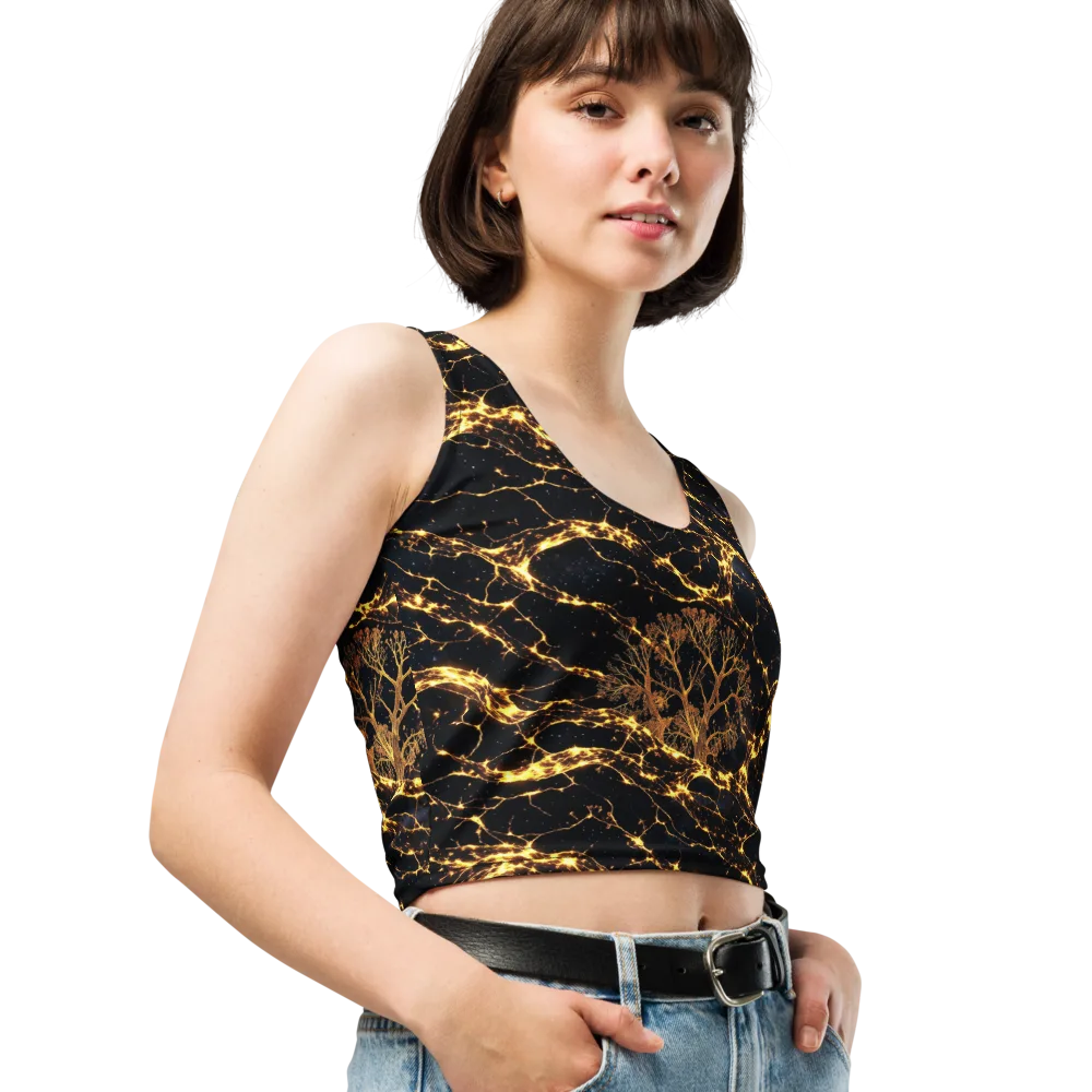 Emberwood Cosmos on Crop Top — Right Front