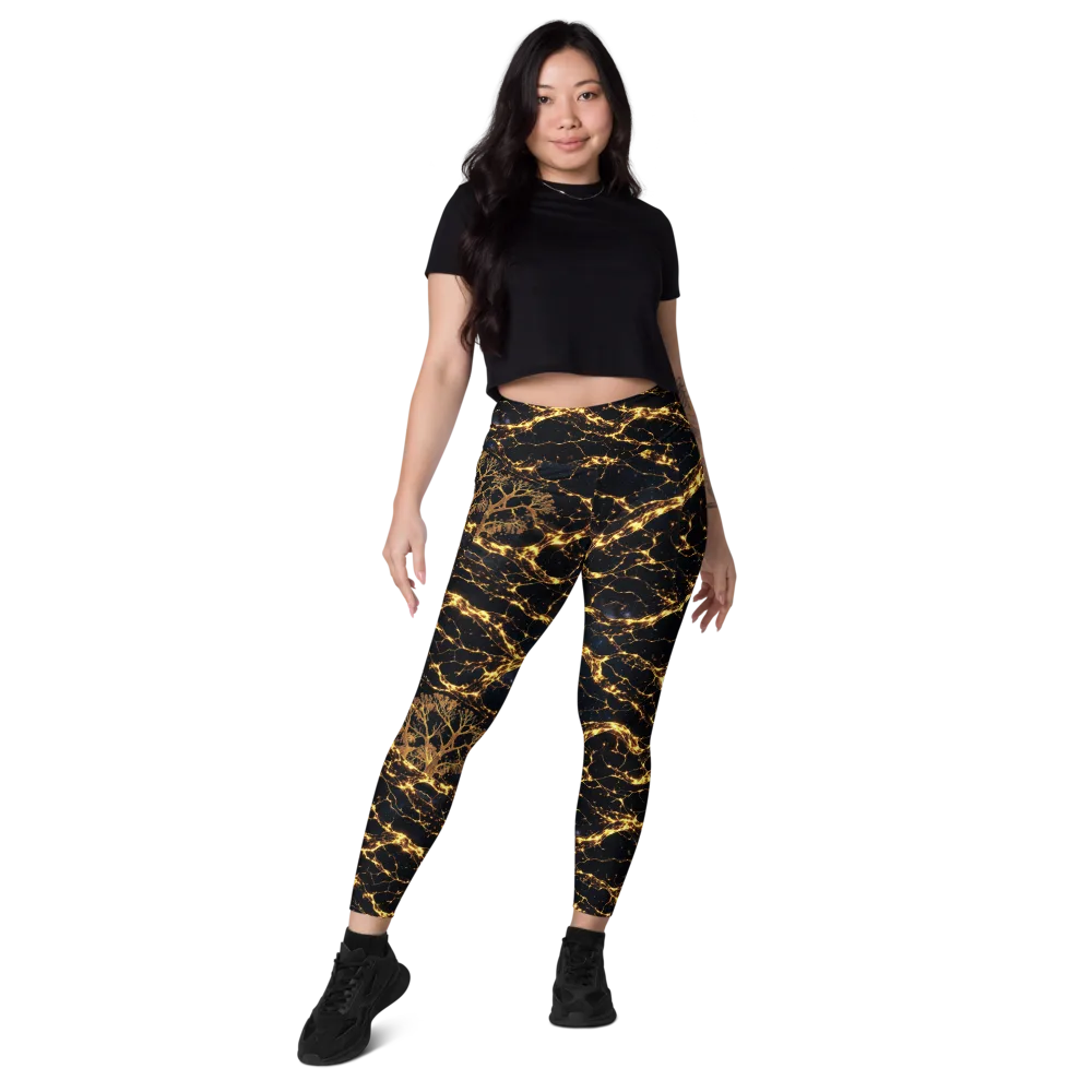 Emberwood Cosmos on Leggings with Pockets — Front