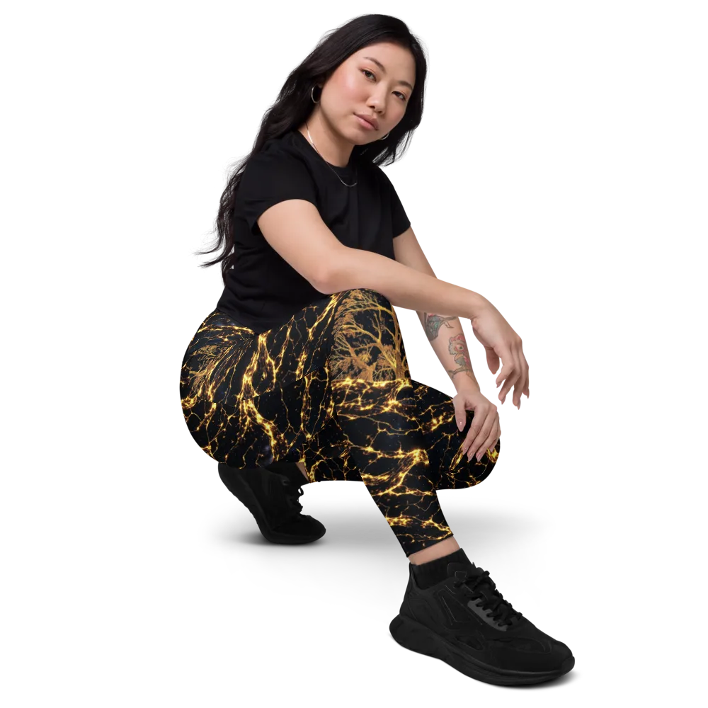 Emberwood Cosmos on Leggings with Pockets — Right Front