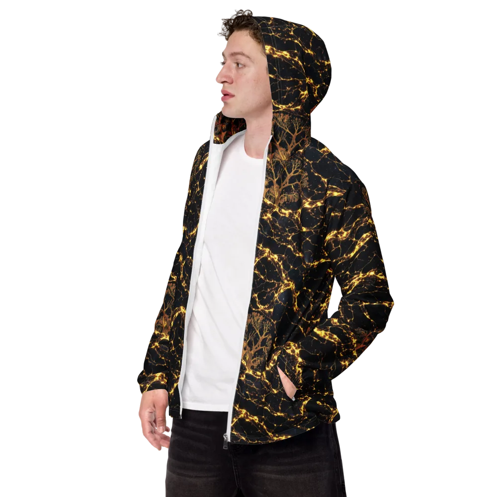 Emberwood Cosmos on Men's Windbreaker — Left Front