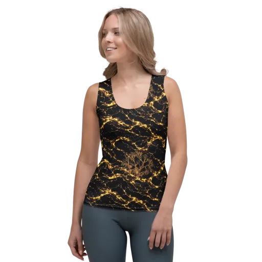 Emberwood Cosmos on a Women's Tank Top