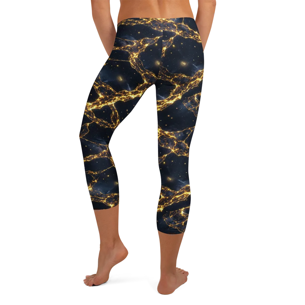 Solar Vein on Capri Leggings — Back