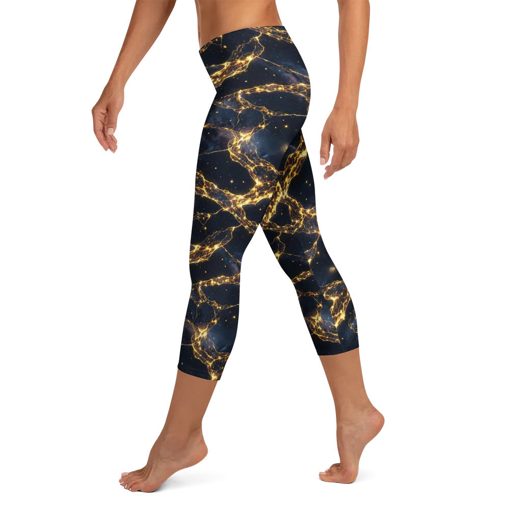Solar Vein on Capri Leggings — Left