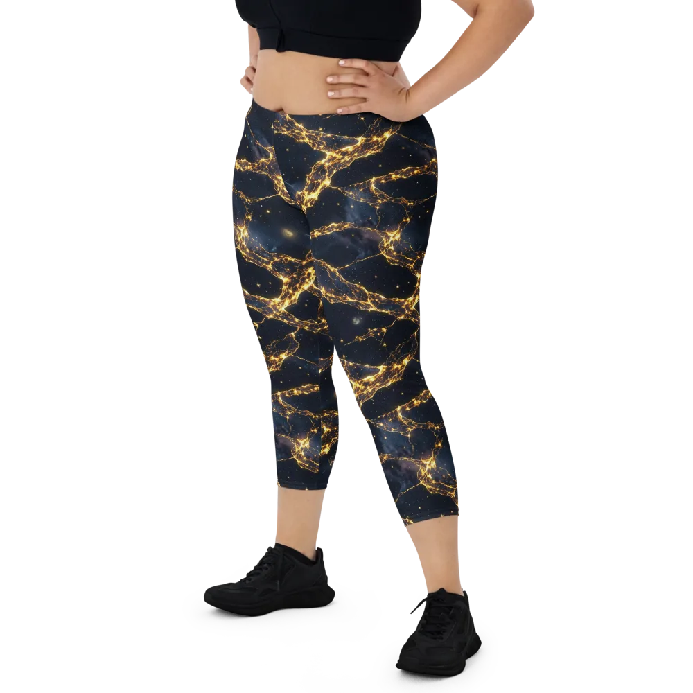 Solar Vein on Capri Leggings — Front