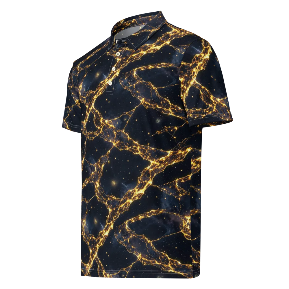 Solar Vein on Men's Slim Fit Polo Shirt — Left Front
