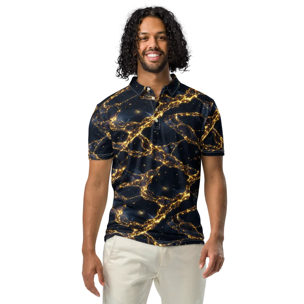 Solar Vein on Men's Slim Fit Polo Shirt — Front