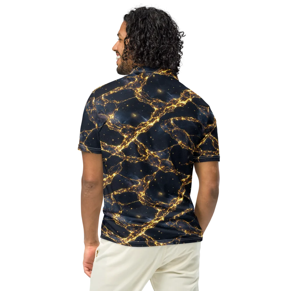 Solar Vein on Men's Slim Fit Polo Shirt — Back