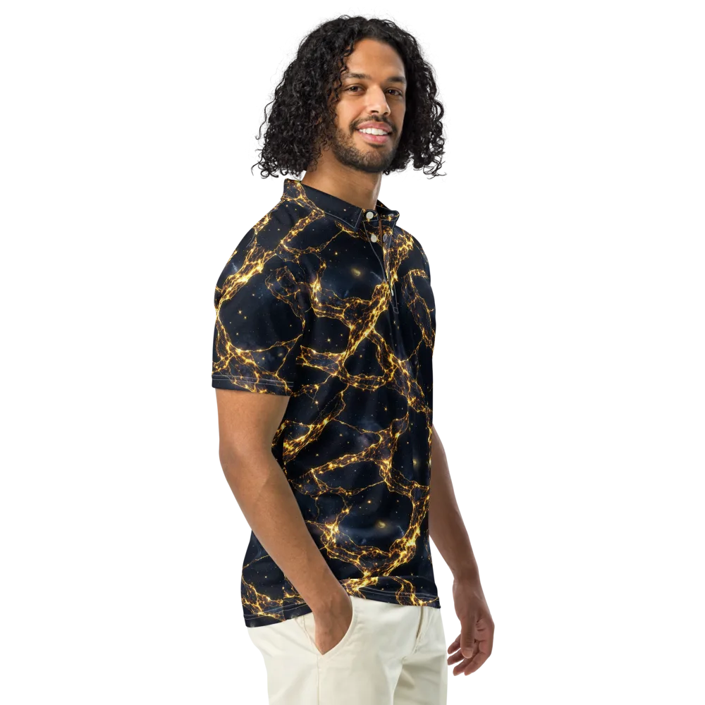 Solar Vein on Men's Slim Fit Polo Shirt — Right Front
