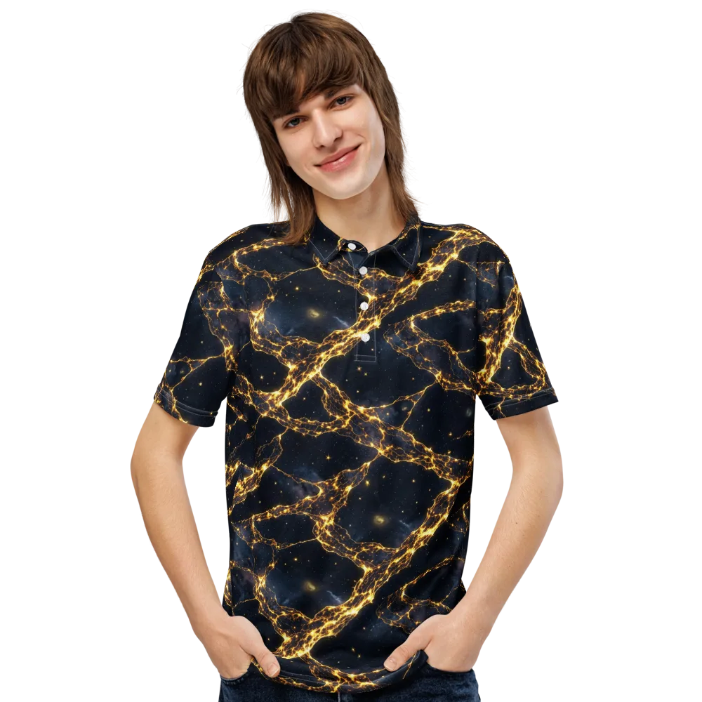 Solar Vein on Men's Slim Fit Polo Shirt — Front